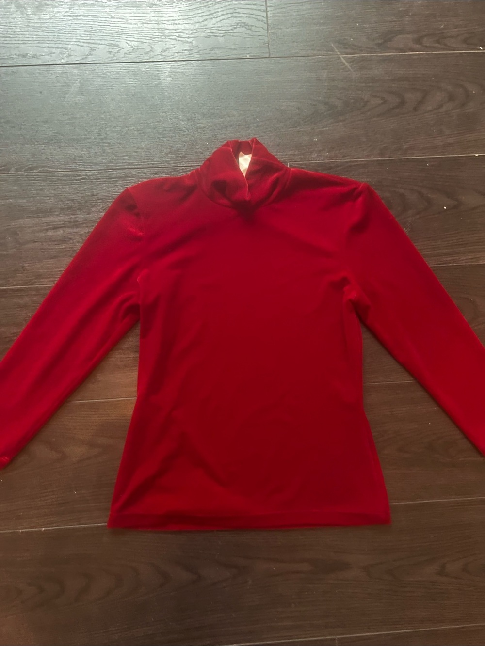 INC Red Velvet Long-Sleeve Turtleneck Top